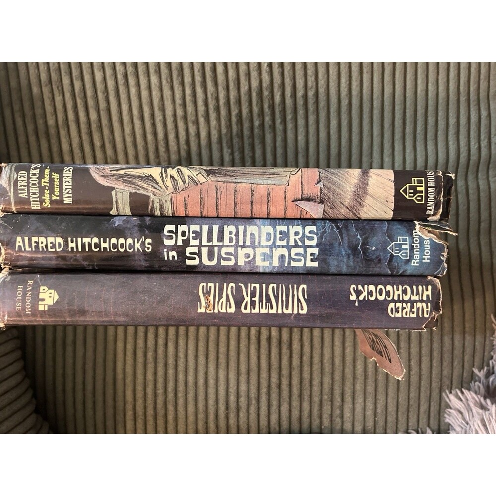 Solve Them Yourself, Spellbound, Sinister Spies 1960s HC Book Alfred Hitchcock's